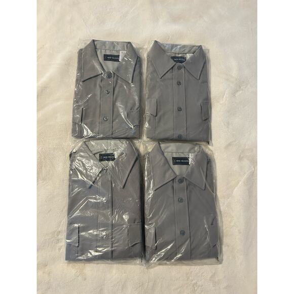 Lot of 4 Gray Collar Van Heussen Shirts. Size 15 1/2. New - Picture 1 of 3